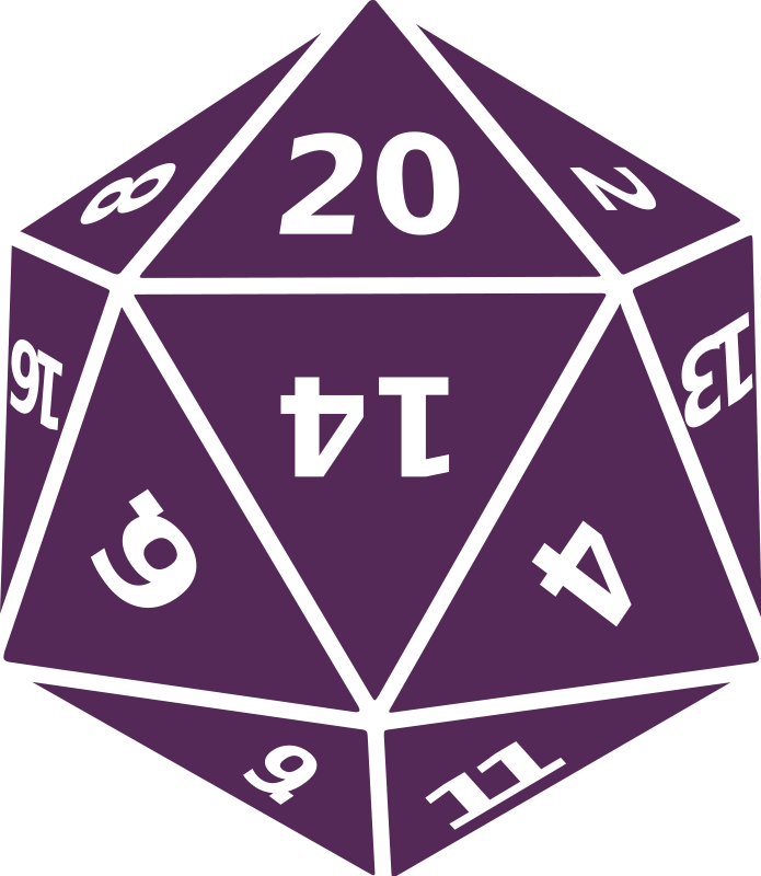 Purple d20